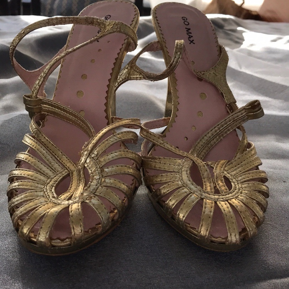 Gold shoes